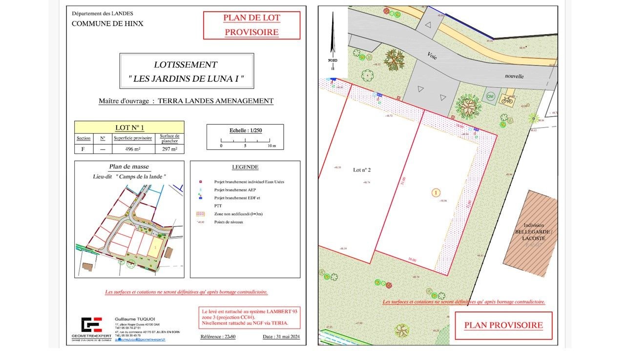 Terrain  - 496m² - HINX HINX