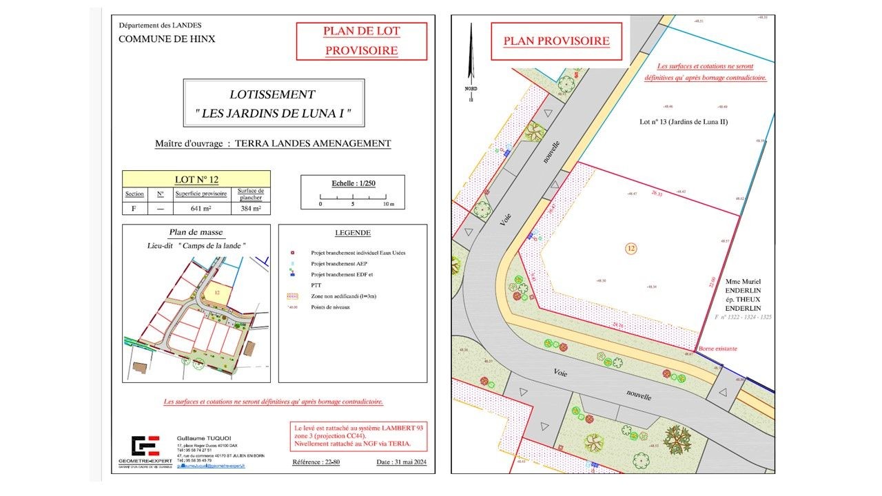 Terrain  - 641m² - HINX HINX