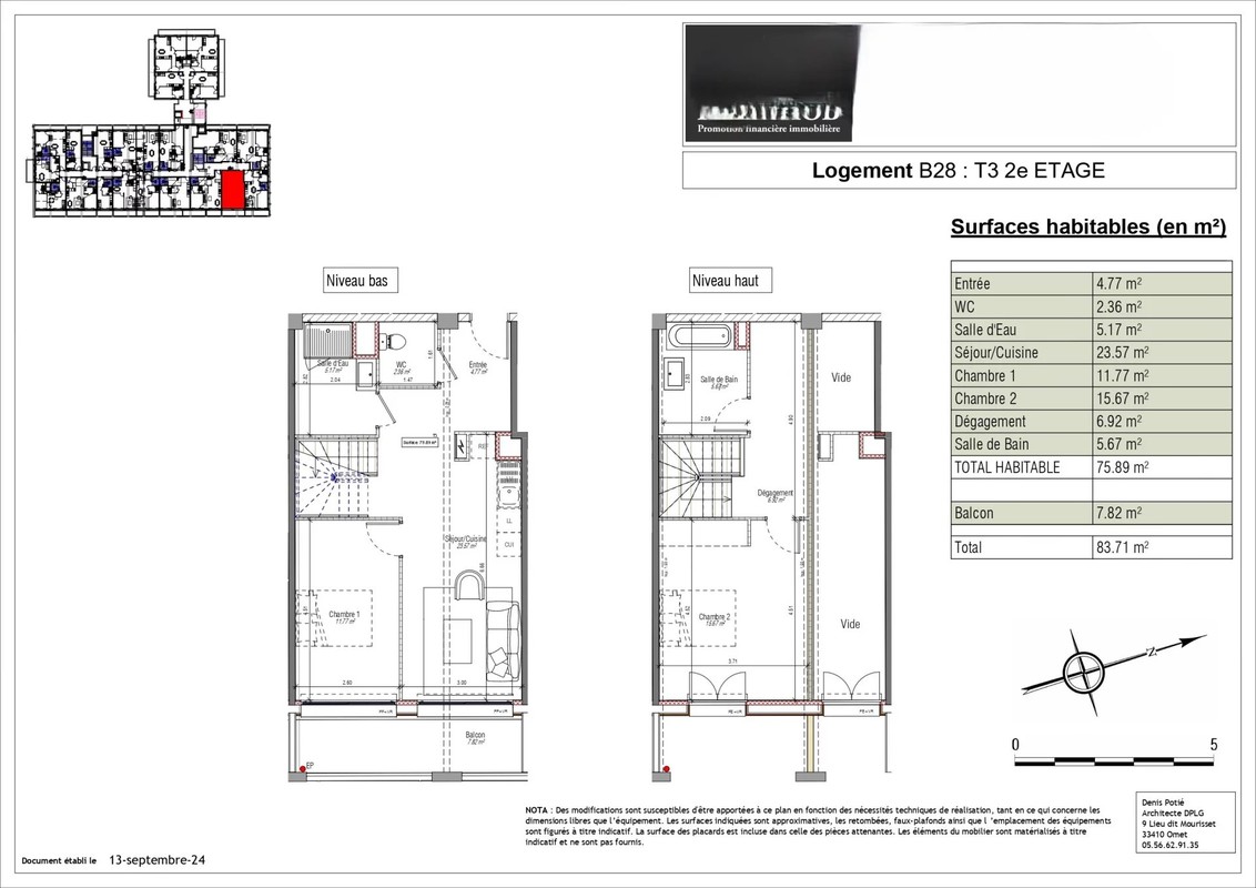 Appartement 3 pièces - 75m² - LA COURNEUVE LA COURNEUVE