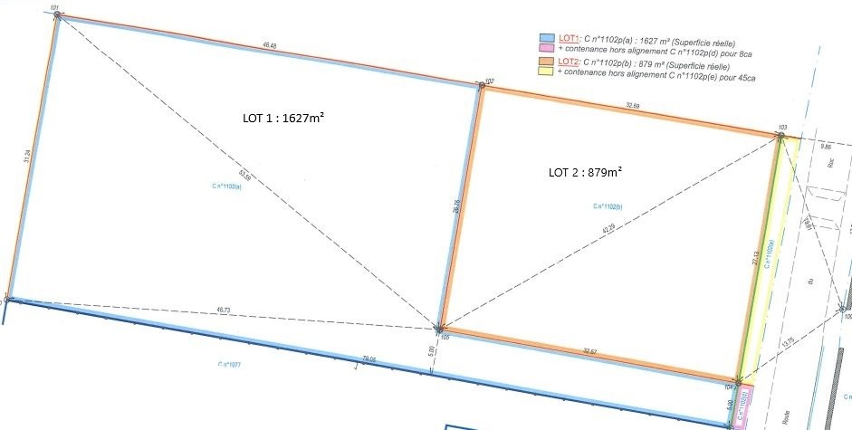 Terrain  - 1 627m² - LES METAIRIES LES METAIRIES